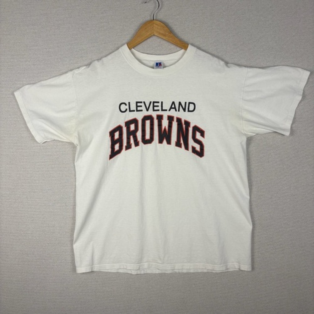 Vtg 90s Russell Athletic T Shirt Mens XL Cleveland Browns NFL Single‎ Stitch